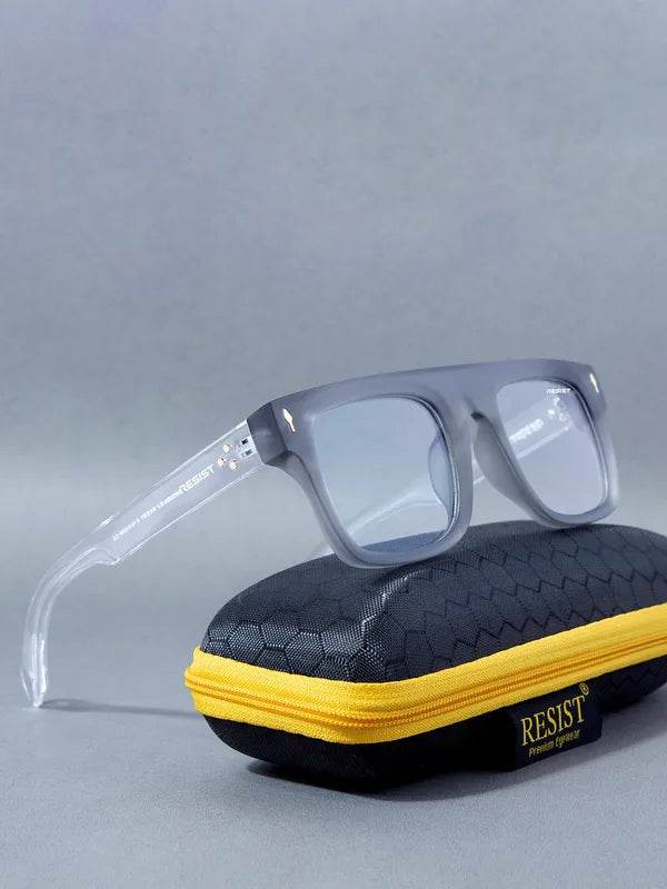 Mens Attire Clear Square Eyeglasses for Men - Antiblue - Mens Attire
