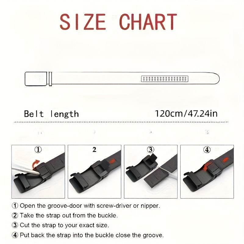 Men's Fashion Casual Belt with Automatic Buckle - Mens Attire