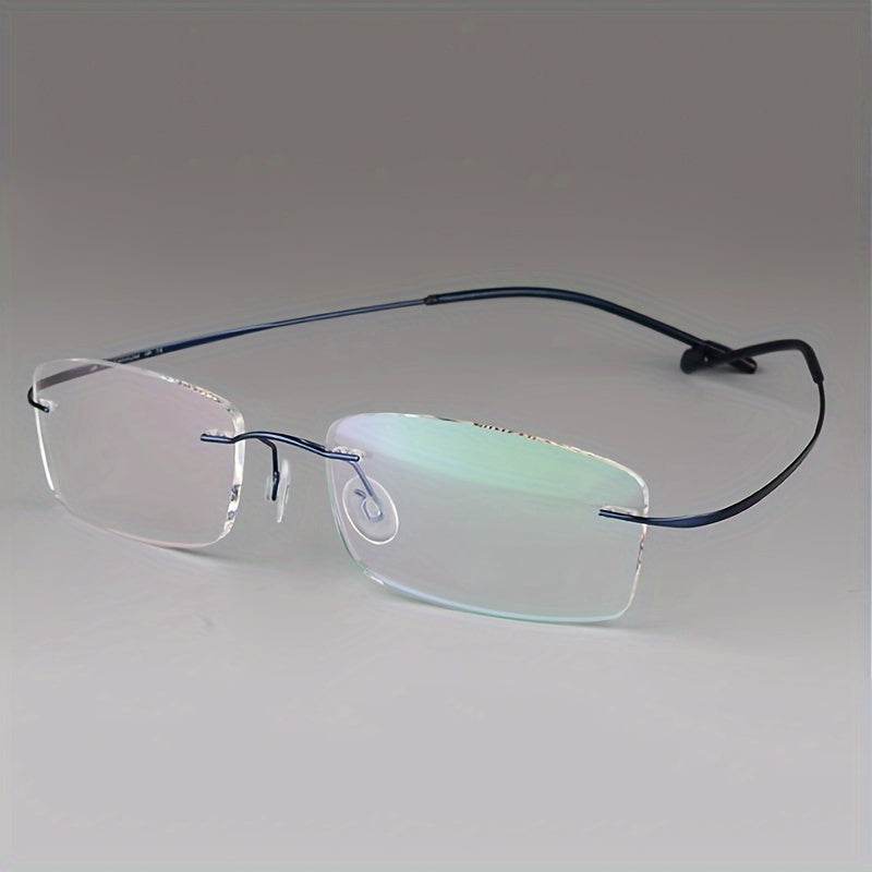 Unisex Casual Frameless Eyeglasses – Ultra-Light Memory Titanium Alloy - Mens Attire