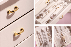 Convenient LuxuryJewellery Box with 5 Levels Large Jewellery Case with Drawer and Watch - Mens Attire