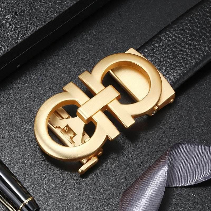 Mens Attire Designer Automatic Buckle Belt for Men - Mens Attire