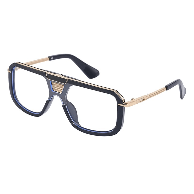 Vintage Oversized Square Antiblue Eyeglasses - Mens Attire