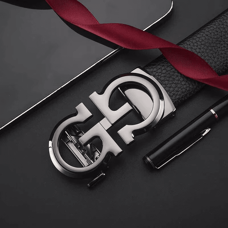 Men’s Automatic Buckle PU Leather Belt - Mens Attire