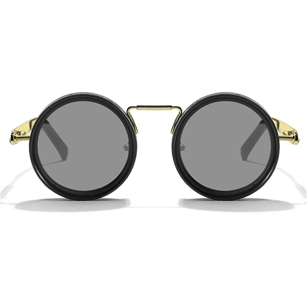 Round Polarized Adjustable ND Filter Sunglasses – 9-Level Dimming, Premium UV Protection - Mens Attire