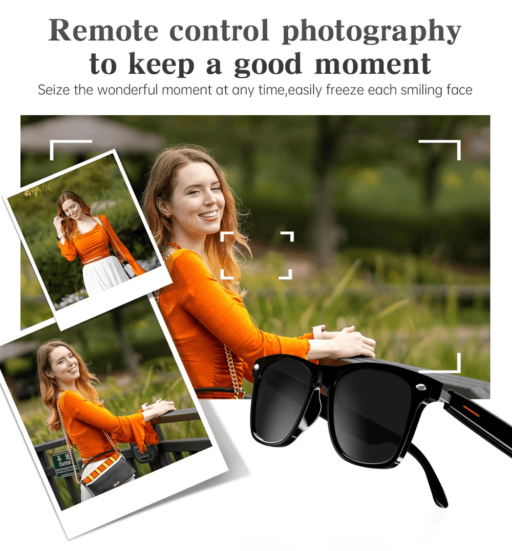 Smart Bluetooth Glasses – Call, Music, Voice Assistant, UV400 Lens, IP54 Waterproof - Mens Attire