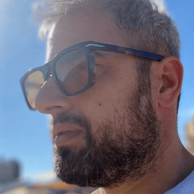 Anti-Blue Light Men’s Eyeglasses – Square Retro Optical Frames - Mens Attire