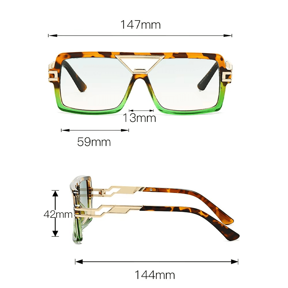 Vintage Classic Oversized Square Anti-Blue Light | Unisex - Mens Attire