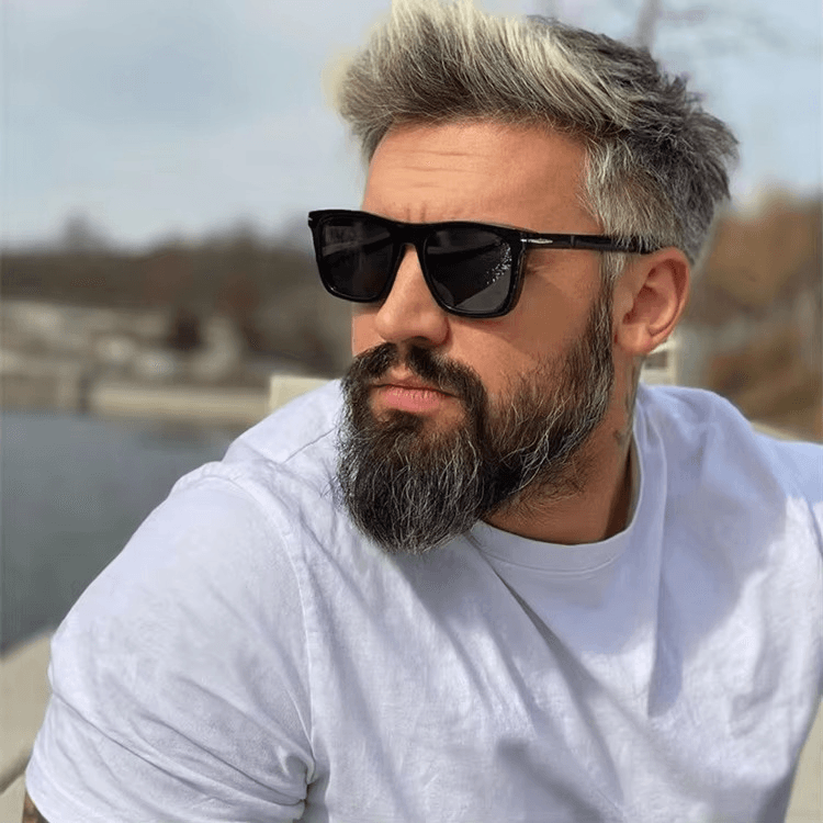 Anti-Blue Light Men’s Eyeglasses – Square Retro Optical Frames - Mens Attire