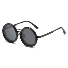 Round Polarized Brightness Adjustable 1-9 Gears ND Filter Sunglasses