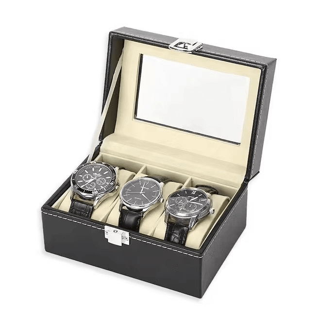 Decorative Durable Luxury PU Leather Watch Box - Mens Attire