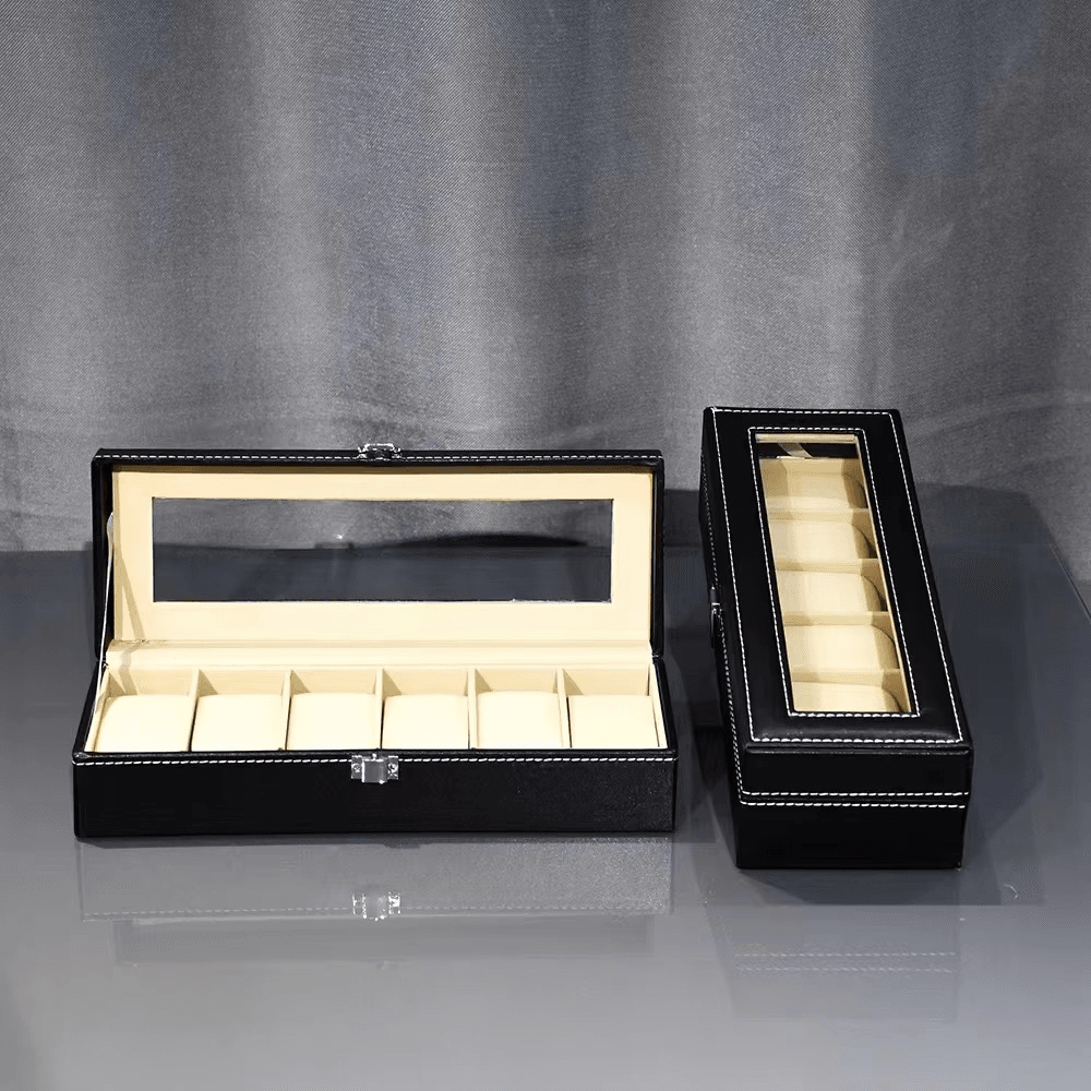 Decorative Durable Luxury PU Leather Watch Box - Mens Attire