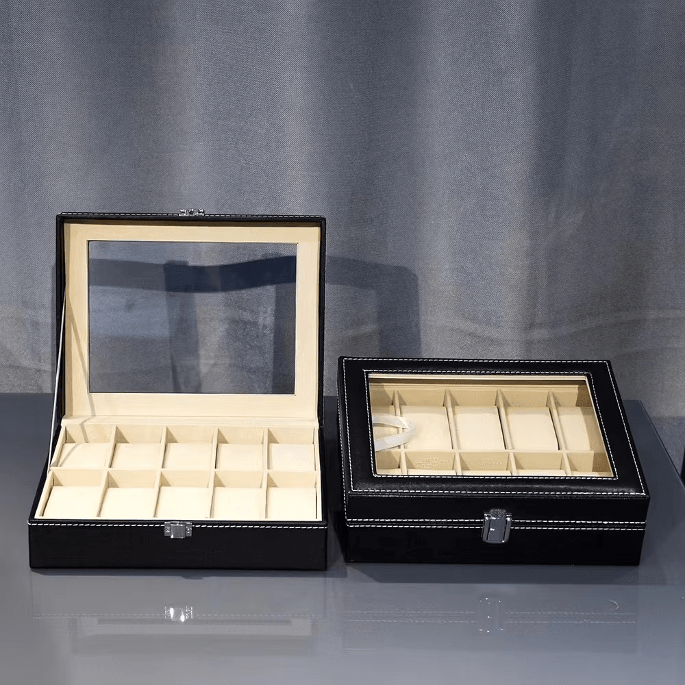 Decorative Durable Luxury PU Leather Watch Box - Mens Attire