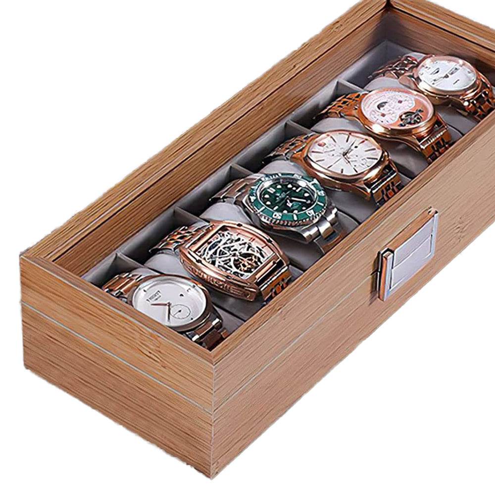 Premium Organizer Wooden Watch Storage Box - Mens Attire