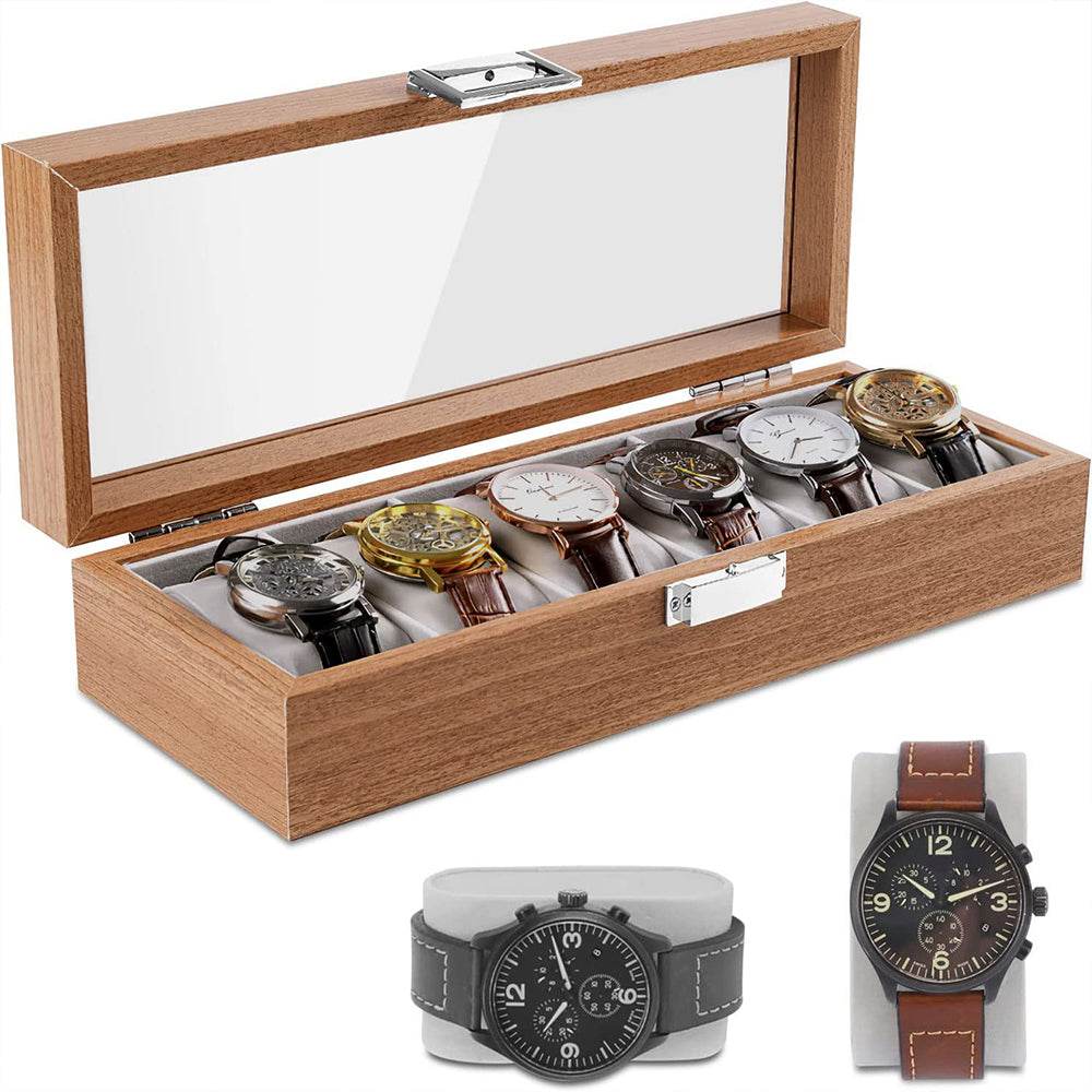 Premium Organizer Wooden Watch Storage Box - Mens Attire