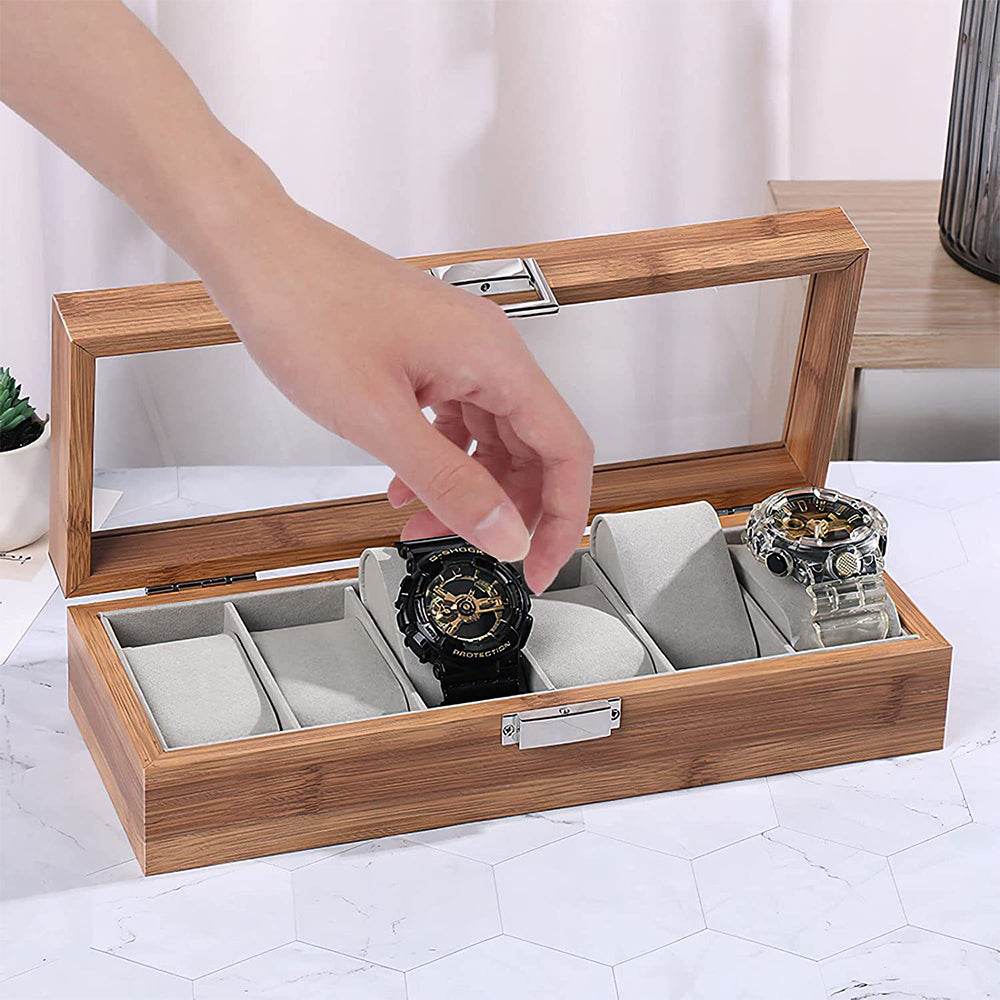Premium Organizer Wooden Watch Storage Box - Mens Attire