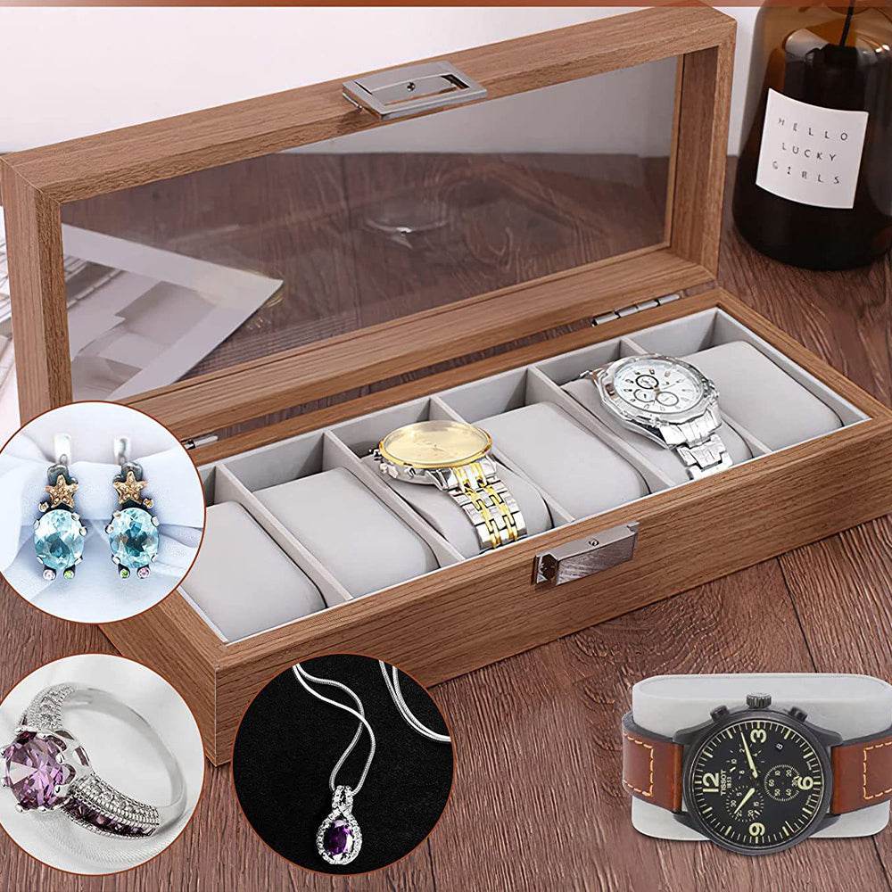 Premium Organizer Wooden Watch Storage Box - Mens Attire