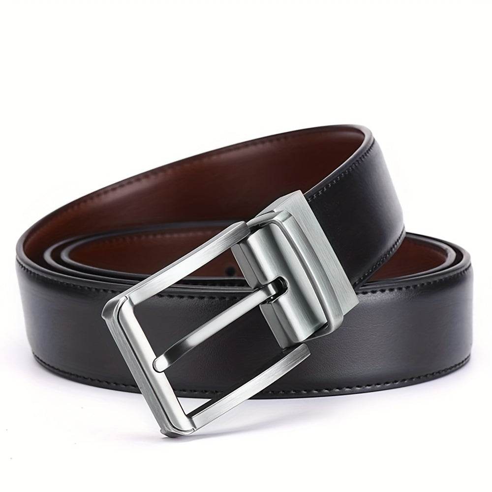 Men's Genuine Leather Double Sided Belt - Mens Attire