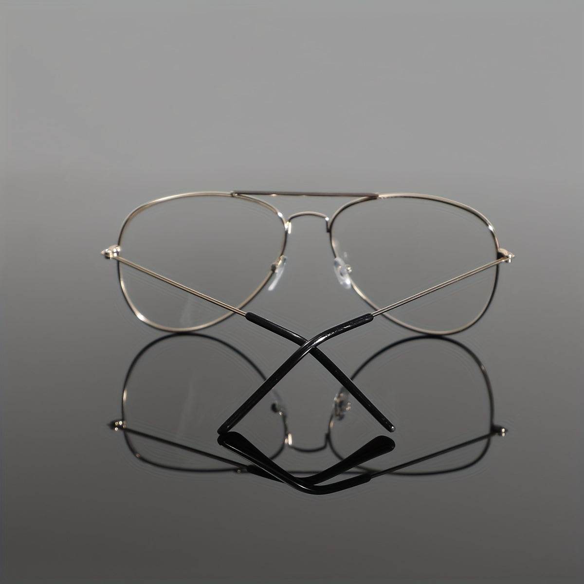 Preppy Style Oval Full Rim Glasses for Men - Mens Attire