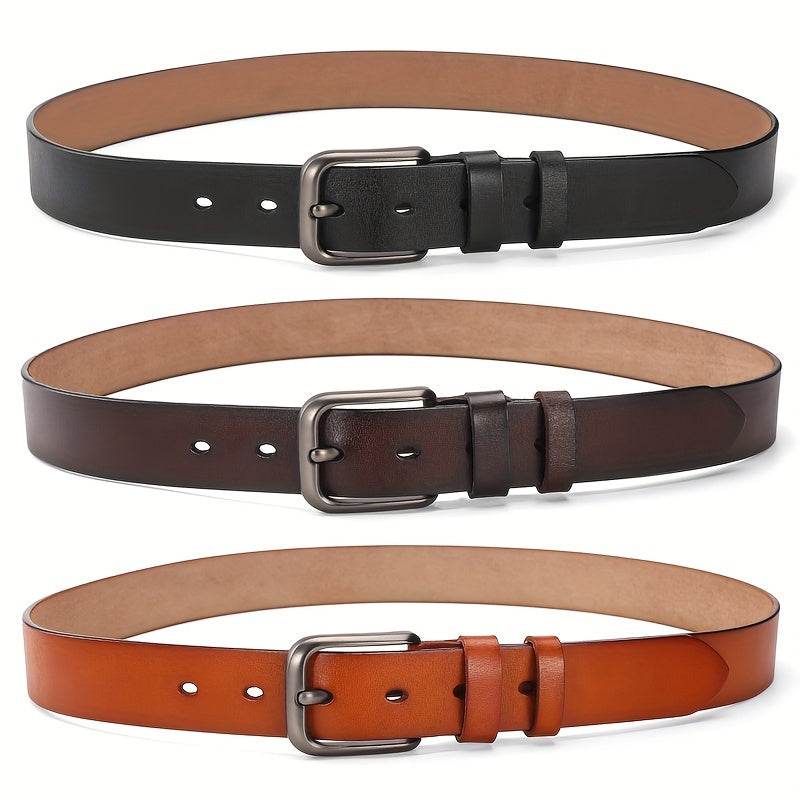 Stylish Casual Retro Buckle Genuine Leather Belt - Mens Attire