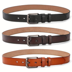 Stylish Casual Retro Buckle Genuine Leather Belt - Mens Attire