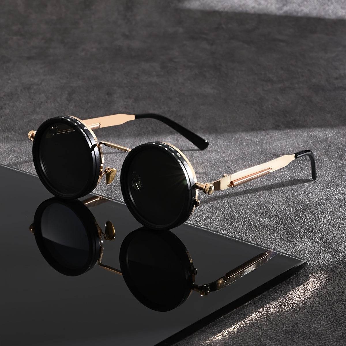Men's Vintage Leica-Style Rotating Fashion Glasses - Mens Attire