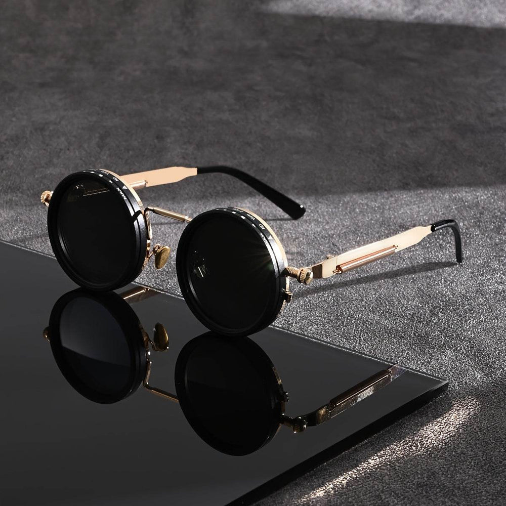 Men's Vintage Leica-Style Rotating Fashion Glasses - Mens Attire
