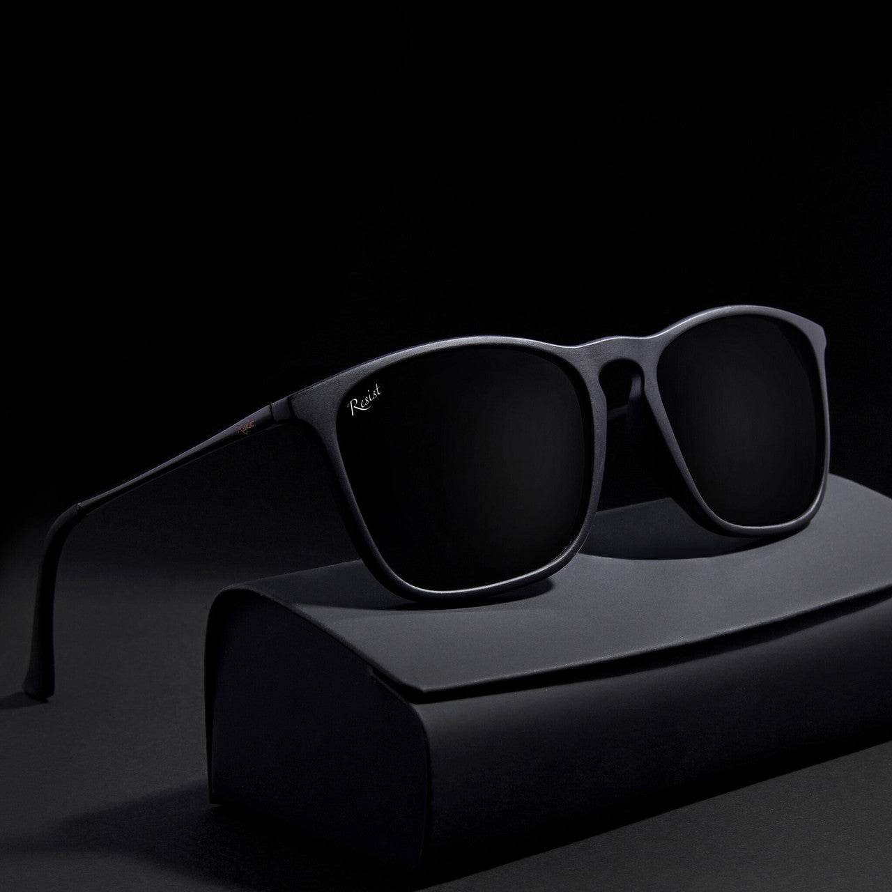 Classic Wayfarer/Rectangular Sunglasses (58 mm) - Mens Attire