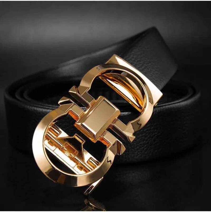 Mens Attire Luxury Mens Belt with Automatic Buckle - Mens Attire