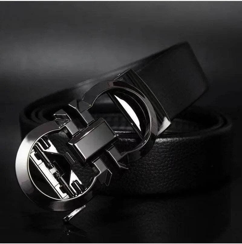 Mens Attire Luxury Mens Belt with Automatic Buckle - Mens Attire