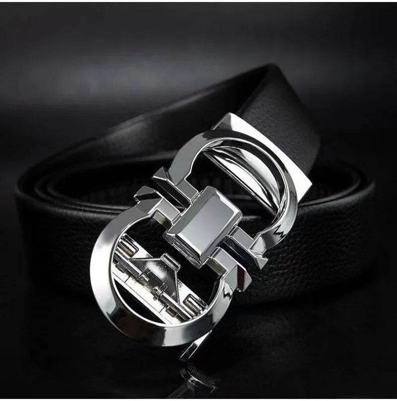 Mens Attire Luxury Mens Belt with Automatic Buckle - Mens Attire