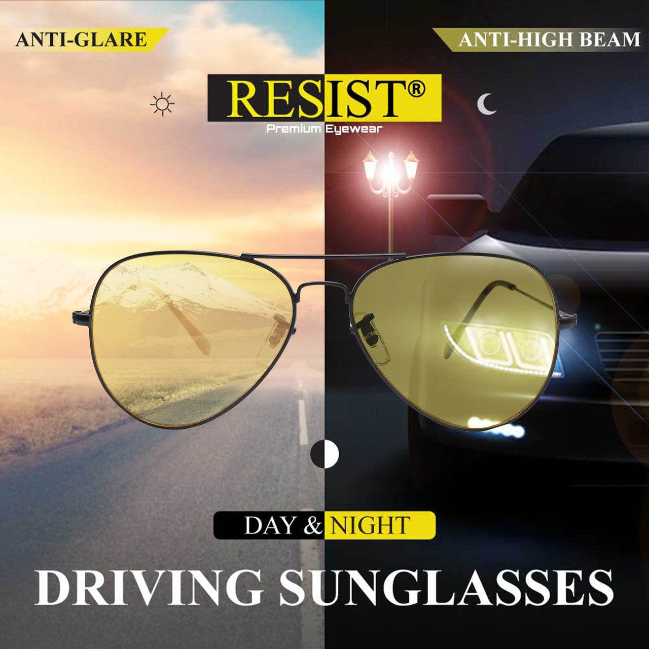 Pilot Yellow Candy Day Night Sunglasses - Mens Attire