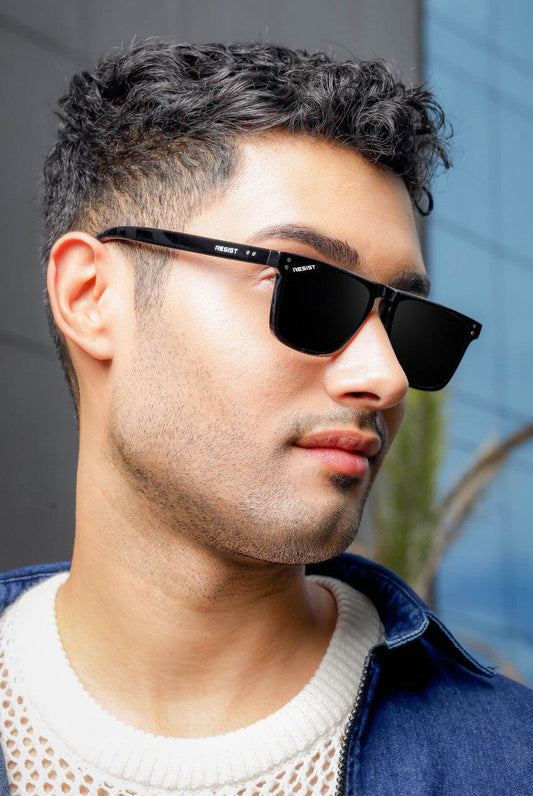 Classic Square Biking Driving Eye Protection Sunglasses (55 mm) - Mens Attire