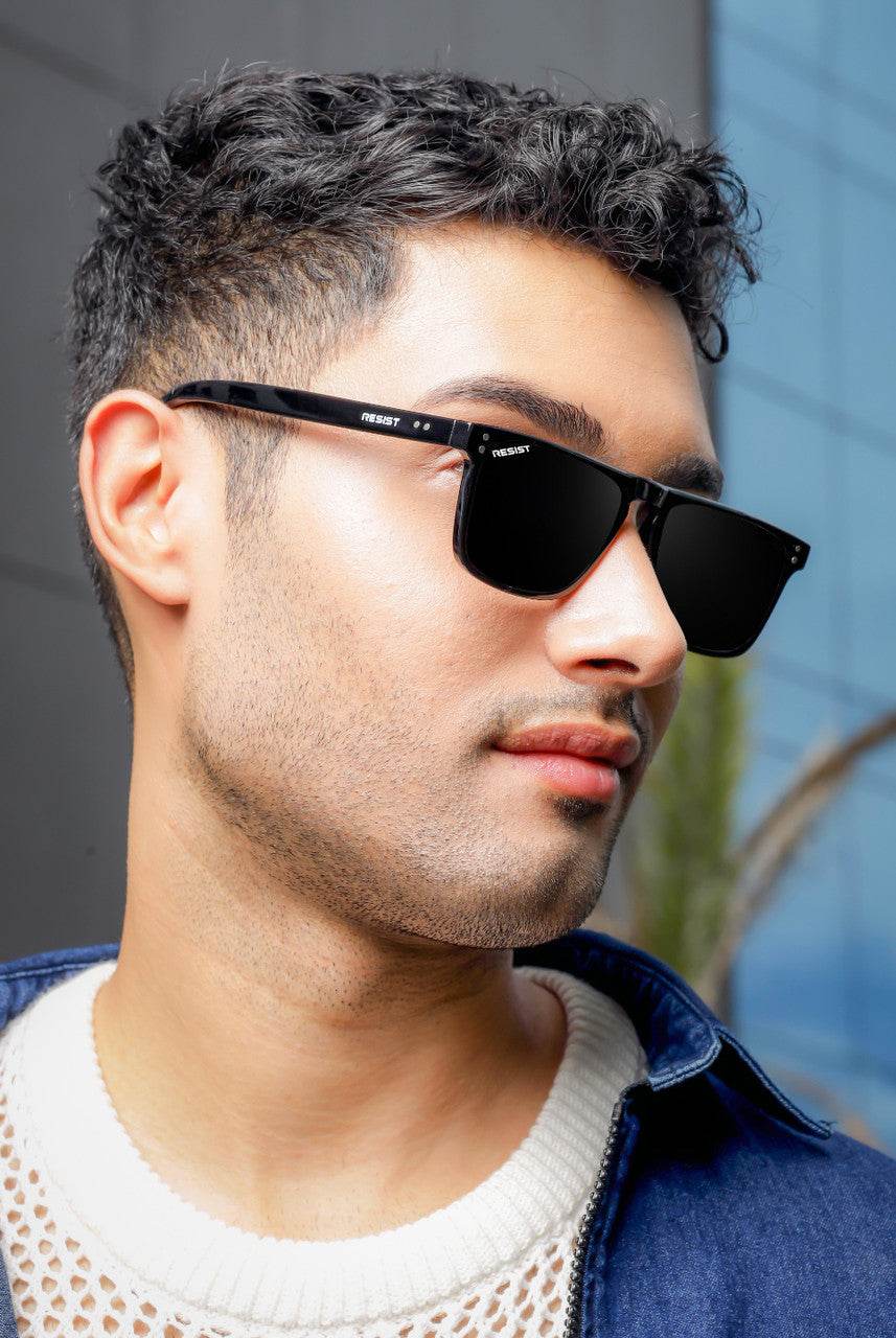 Classic Square Biking Driving Eye Protection Sunglasses (55 mm) - Mens Attire