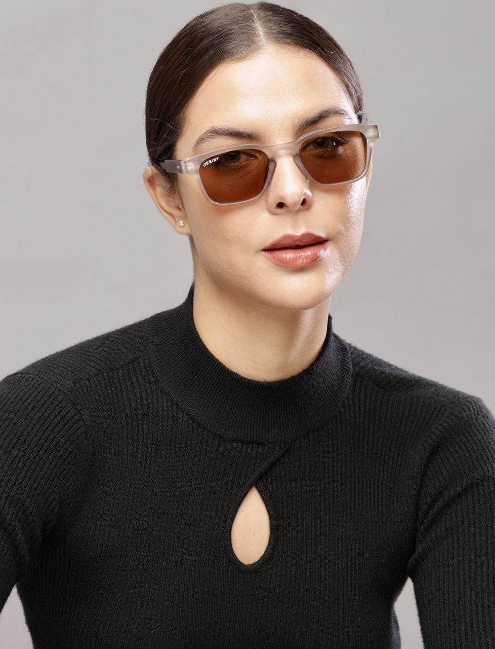 Wayfarer/Rectangular Brown Sunglasses (52 mm) - Mens Attire