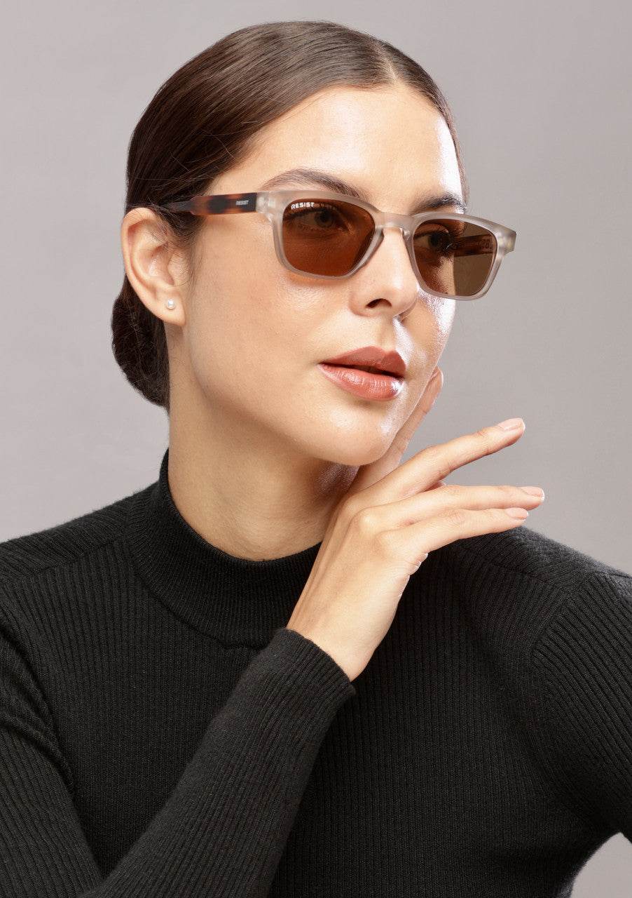 Wayfarer/Rectangular Brown Sunglasses (52 mm) - Mens Attire