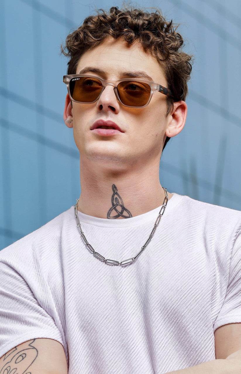 Wayfarer/Rectangular Brown Sunglasses (52 mm) - Mens Attire