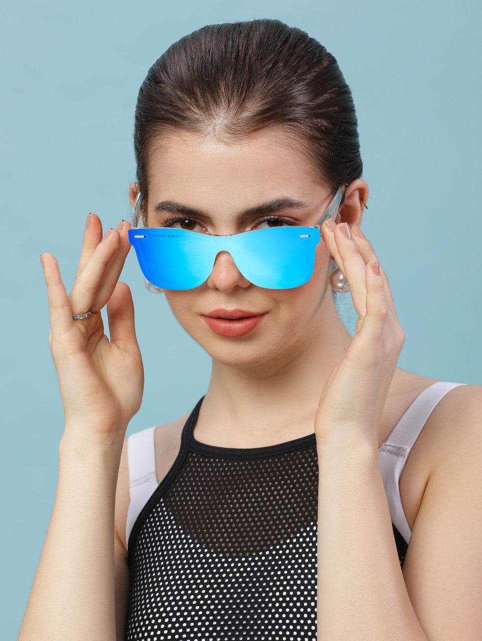 Classic Wayfarer Blue Ice Polarized Sunglasses - Mens Attire