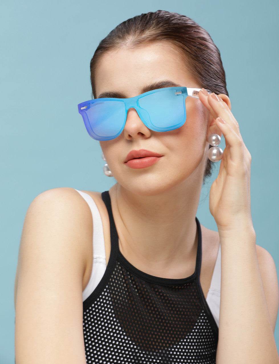 Classic Wayfarer Blue Ice Polarized Sunglasses - Mens Attire