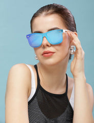 Classic Wayfarer Blue Ice Polarized Sunglasses - Mens Attire