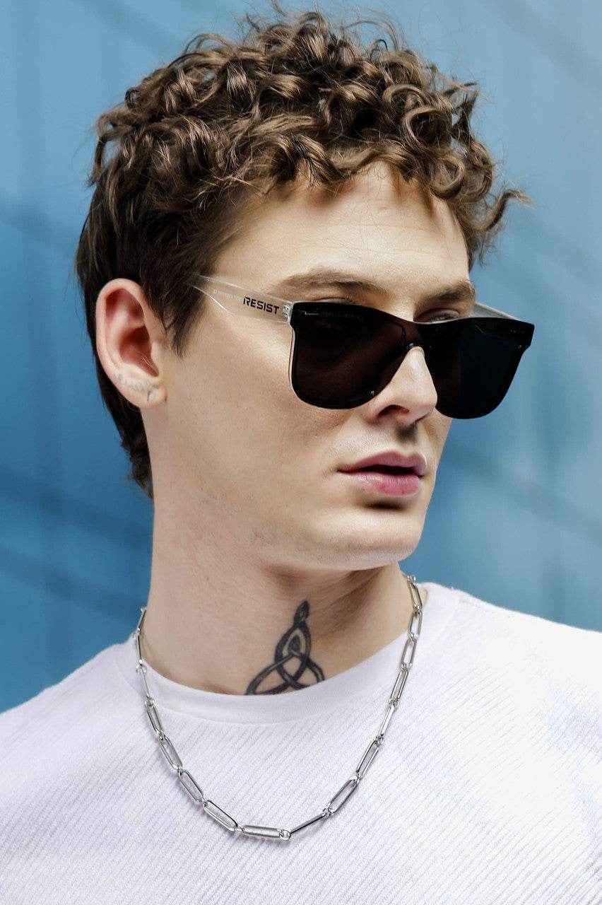 Classic Wayfarer Black Ice Polarized Sunglasses - Mens Attire