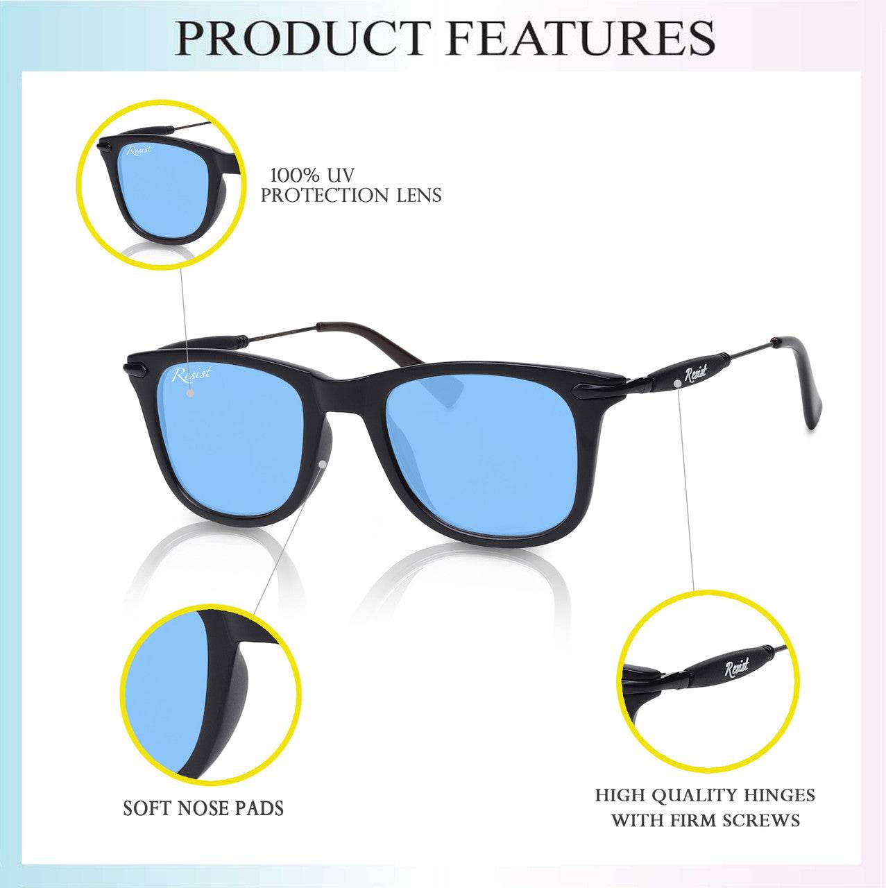 Classic Red and Blue Wayfarer Sunglasses - Mens Attire