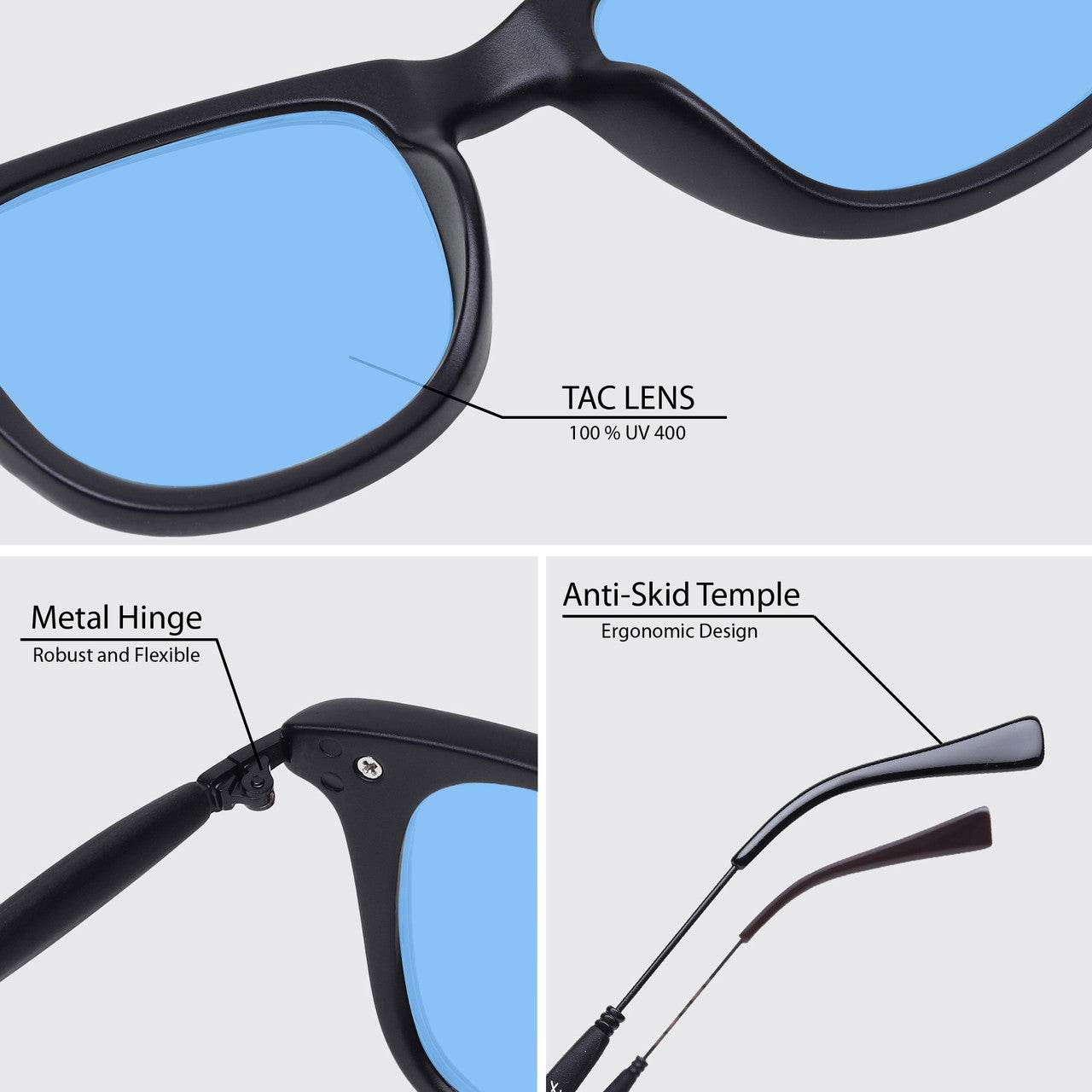 Classic Red and Blue Wayfarer Sunglasses - Mens Attire