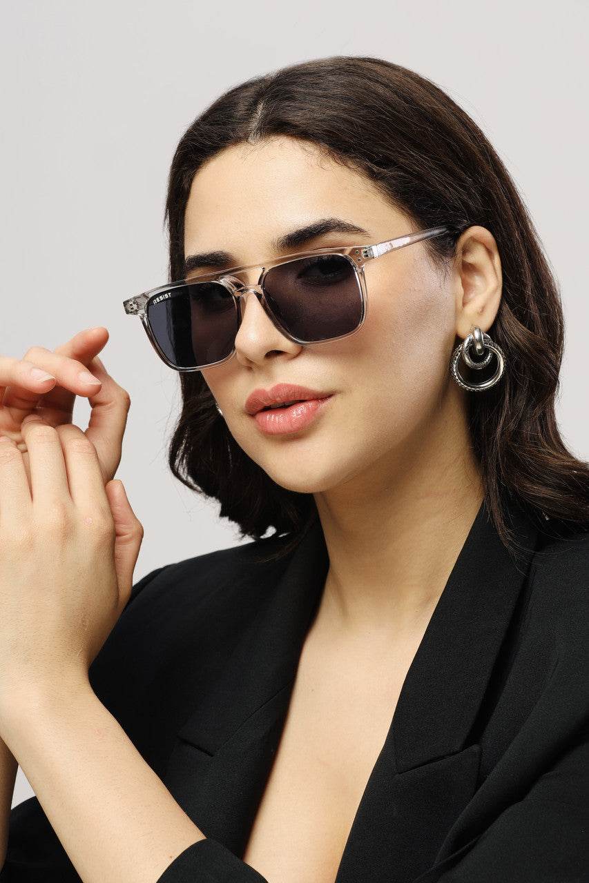 Classic Retro Jasper Grey Square Sunglasses (55 mm) - Mens Attire