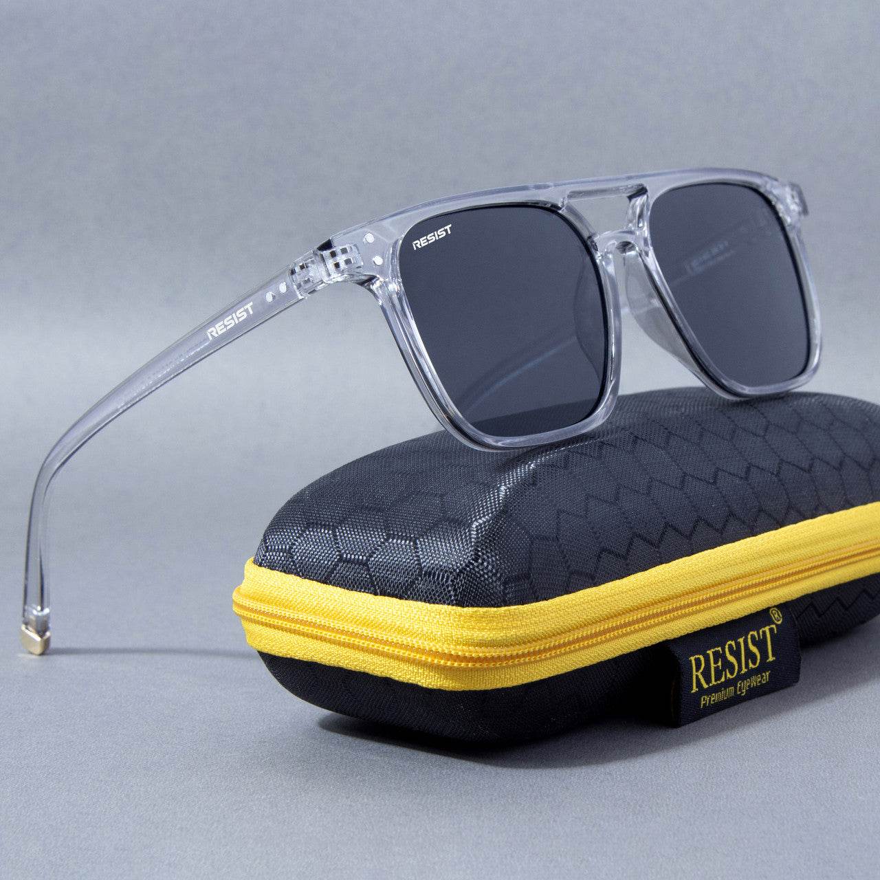 Classic Retro Jasper Grey Square Sunglasses (55 mm) - Mens Attire