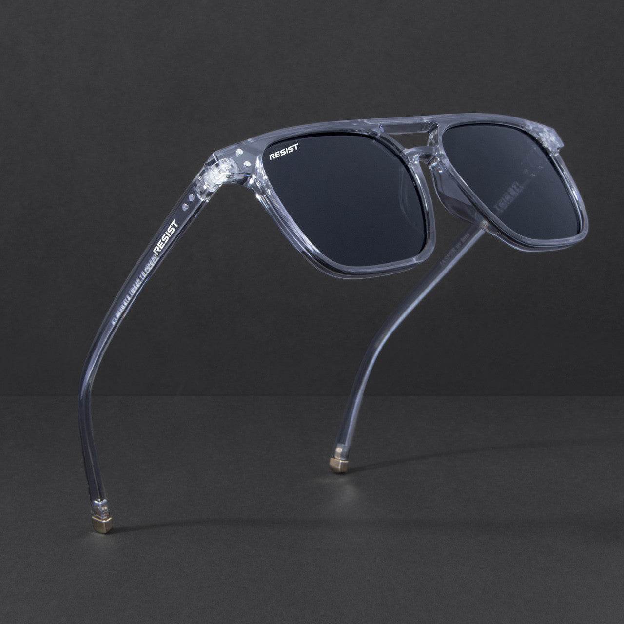 Classic Retro Jasper Grey Square Sunglasses (55 mm) - Mens Attire