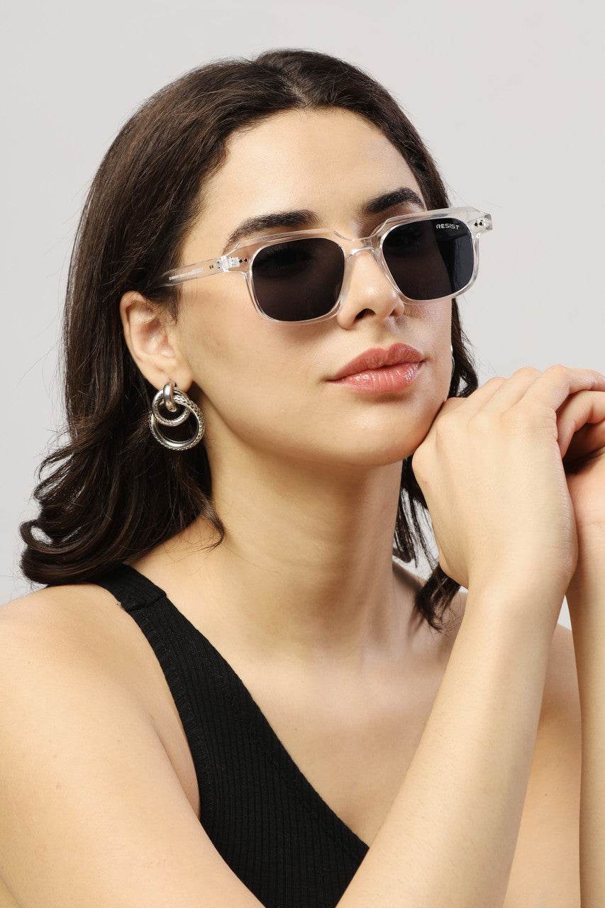 Classic Ocean White Black Wayfarer Sunglasses (50 mm) - Mens Attire