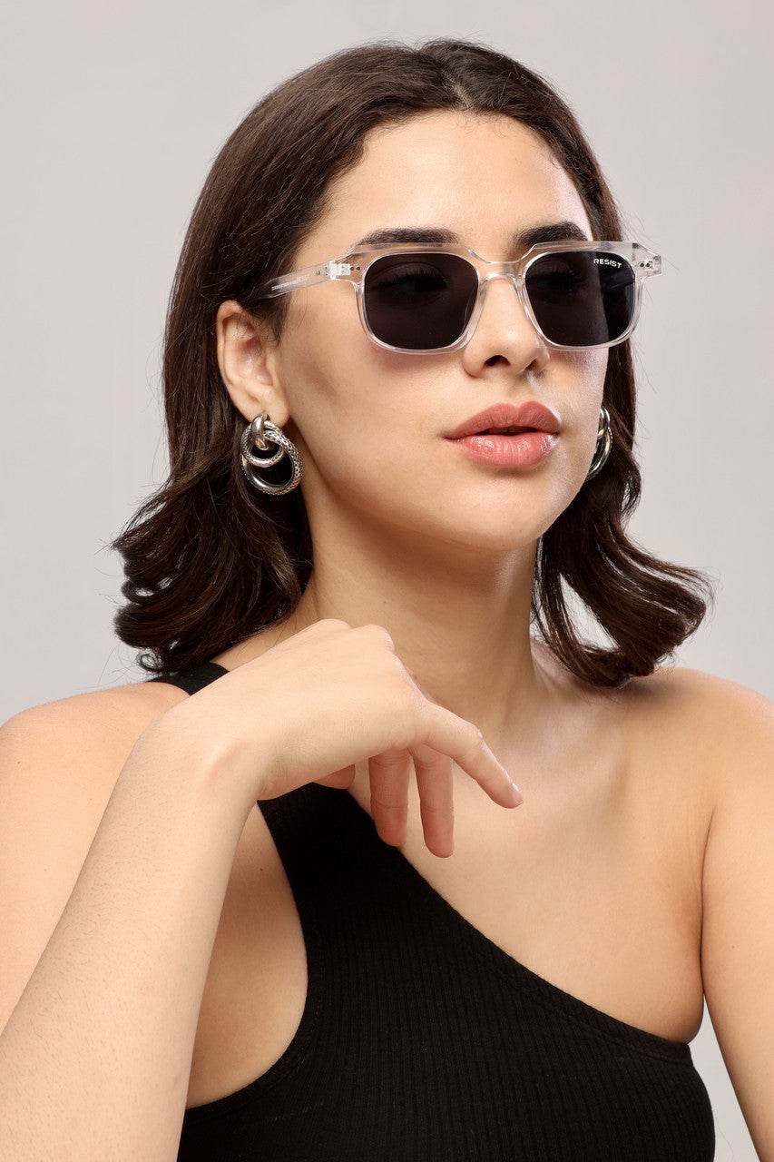 Classic Ocean White Black Wayfarer Sunglasses (50 mm) - Mens Attire