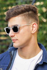 Classic Clear Black Wayfarer Sunglasses (55 mm) - Mens Attire