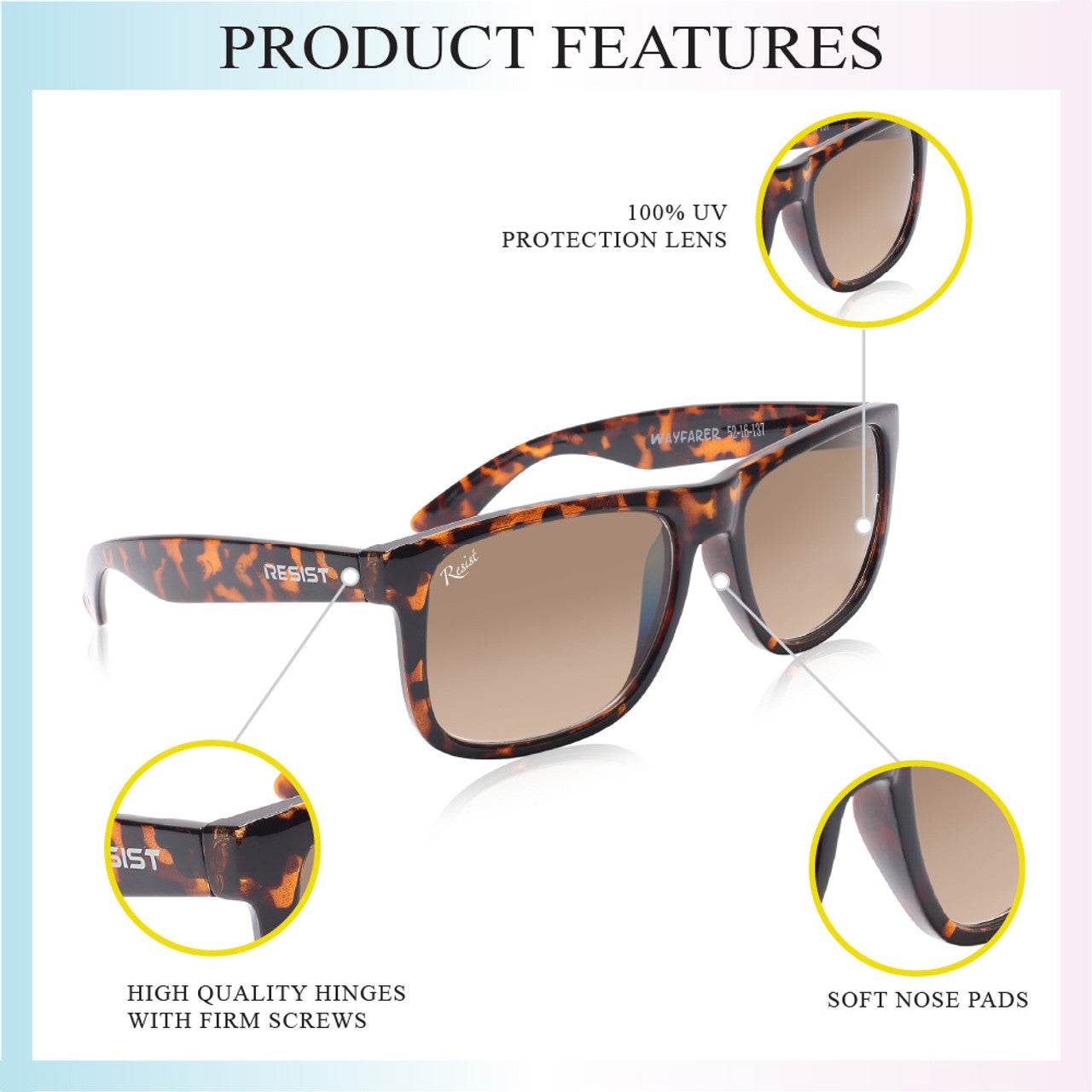 Superb TF Brown Wayfarer Sunglasses – UV Protected - Mens Attire