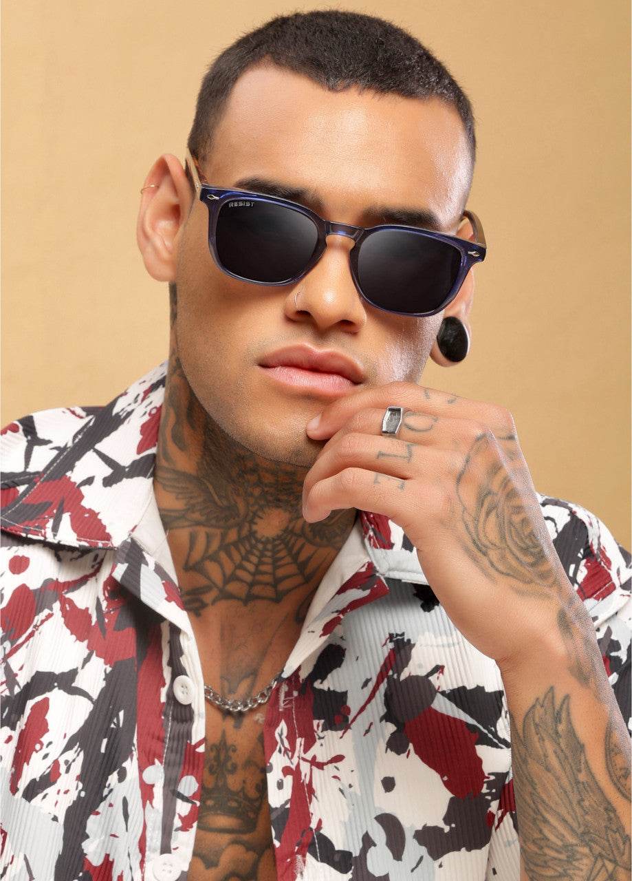 Classic Wayfarer Blue Tiger Sunglasses (58 mm) - Mens Attire